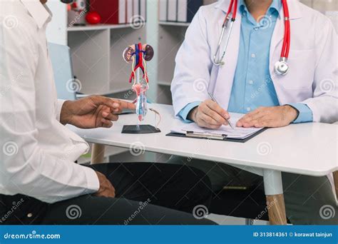 Doctors are Counseling Prostate Cancer Patients and Using Model of the Penis To Provide an ...