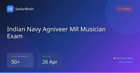Indian Navy Agniveer MR Musician Exam 2026 - Notification, Eligibility ...