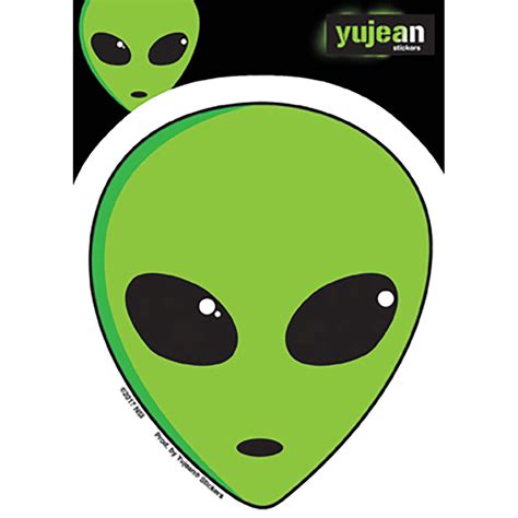 Alien Head Printable Sticker 的图像结果