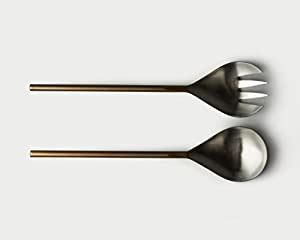 Buy Ikai Asai Brass Salad Serving Set - Dimensions (in cm) : Length: 30 ...