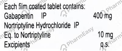 Gabacnx Nt 400mg Strip Of 10 Tablets: Uses, Side Effects, Price ...