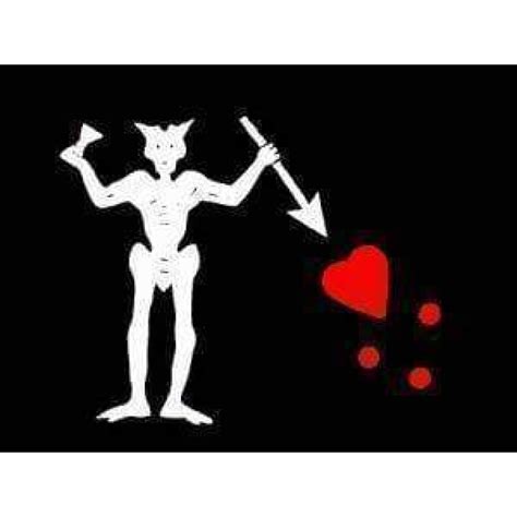 Blackbeard Pirate Flag, Edward Teach Pirate Flag 12 x 18 inch on Stick