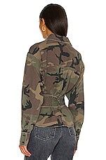 Marissa Webb Skylar Camo Canvas Tunic Top in Woodland Camo | REVOLVE