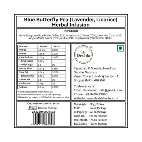 Lavender Blue Herbal Infusion (Floral Wellness Infusion) – Deshla Herbs