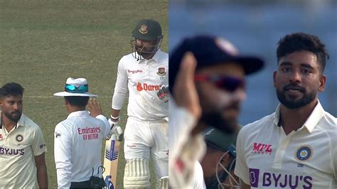 [Watch] Fired-up Mohammed Siraj sledges Litton Das; knocks him over the ...