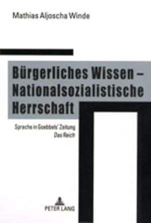 Buy Buergerliches Wissen – Nationalsozialistische Herrschaft: Sprache ...