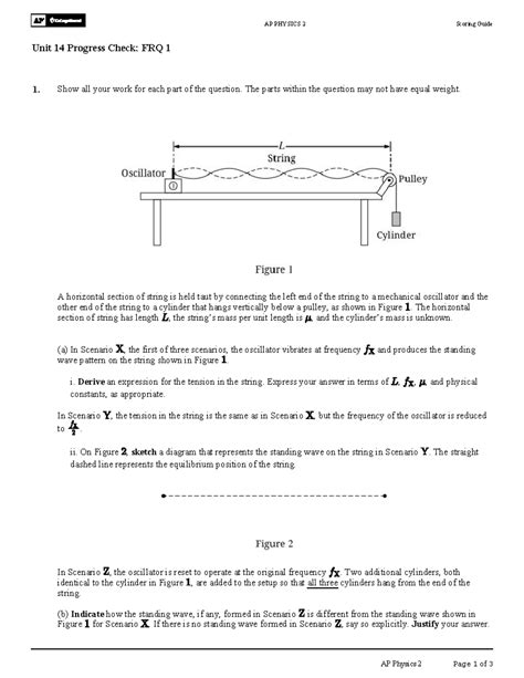 AP PHYSICS 2 Unit 14 Progress Check: FRQ 1 Scoring Guide - Studocu