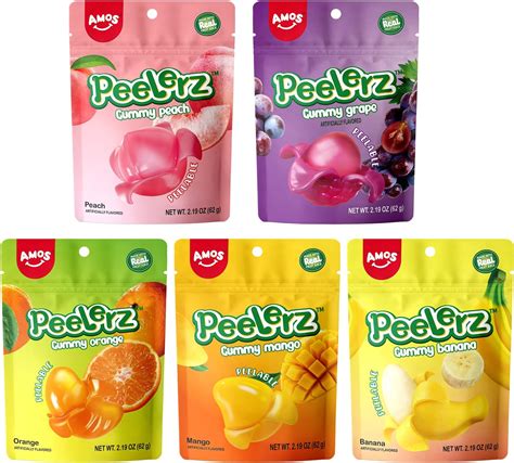 Amazon.com : AMOS Mango Peelz Gummy Candy, Peeling Gummy Mango ...
