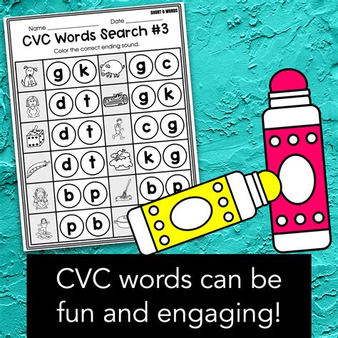 CVC Words Worksheets Beginning Middle Ending Sounds