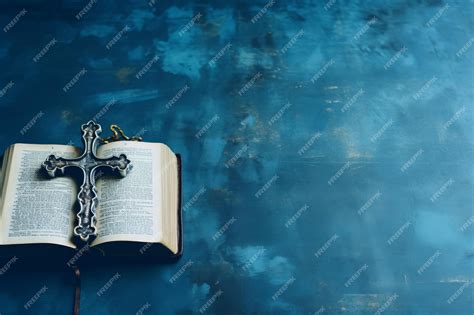 Premium Photo | Sacred Symbolism The Bible Crucifix and Tranquil ...