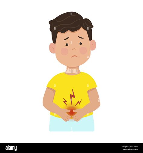 Kid Stomach Ache Clipart