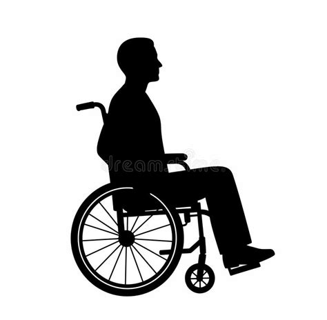 Wheelchair Person Silhouette Stock Vector - Illustration of human ...