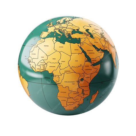 World Globe Facing Africa
