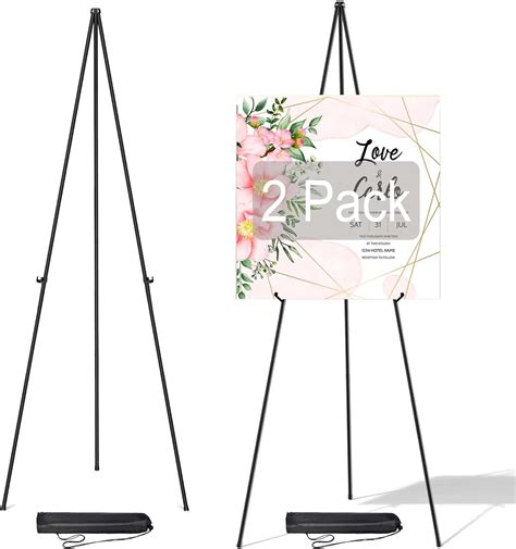 Amazon.com: 2 Pack Easel Stand for Display Wedding Sign & Poster - 63 ...