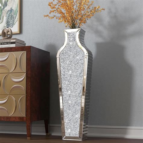 Amazon.com: SHYFOY 36 inch Floor Vase Crushed Diamond Decorative ...