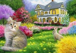 Image result for Cat and Bunny Drawing
