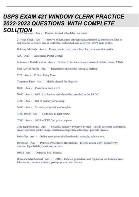 Image result for USPS Window Clerk Practice Test