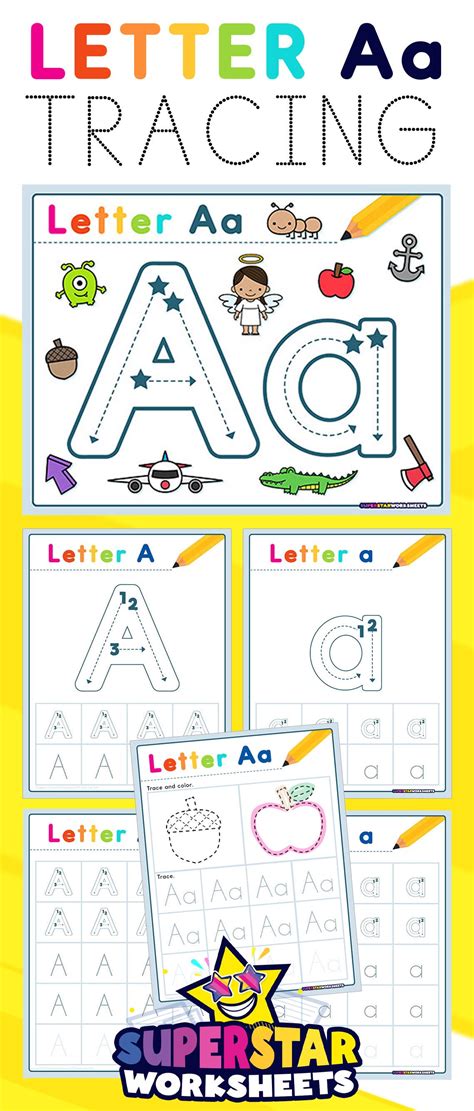 Letter A Tracing Worksheets | Tracing worksheets, Preschool letters ...