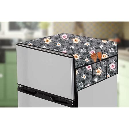HOKIPO Fridge Cover Top with Pockets, 130 x 55 cm, Blue : Amazon.in ...
