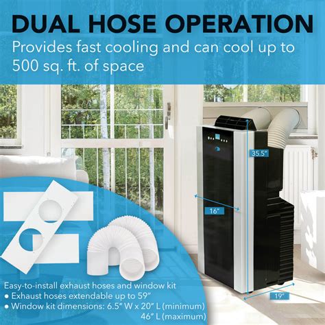 ARC-14S Dual Hose Portable Air Conditioner | Whynter