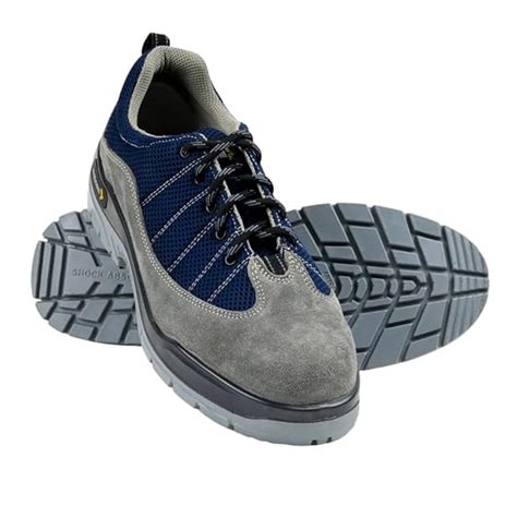 Mallcom Leo B Safety Shoes for Men, Grey and Blue Upper, Safety Shoe ...