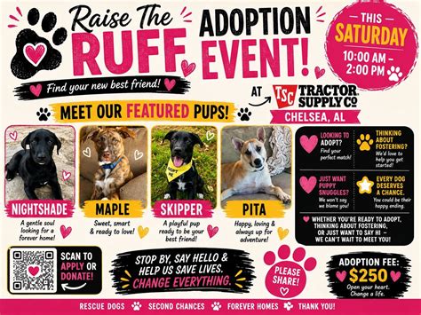 Raise The Ruff Adoption Event, Tractor Supply Co. (119 Atchison Dr ...