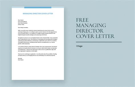 Managing Director Cover Letter in Word, Google Docs - Download | Template.net