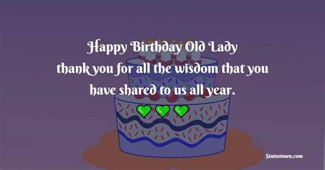 Birthday Wishes for Old Lady