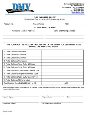 Fillable Online Report Period PLEASE PRINT OR TYPE Name and Location ...