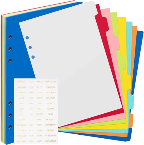 32 Pcs A5 Index Divider 6 Hole Binder Dividers 8.27 Australia | Ubuy