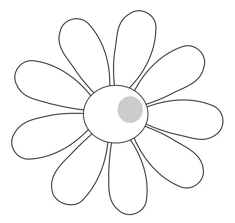 Free Black And White Flower Outline, Download Free Black And White ...