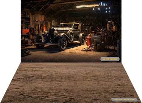 Old Garage Explore Sand Flooring Backdrops