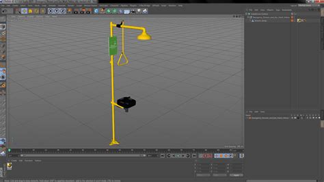 3D Emergency Shower and Eye Wash Yellow | 3D Molier International