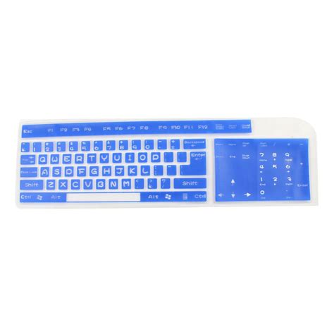 Blue Soft Silicone Keypad Keyboard Protector Skin for Desktop Computer ...