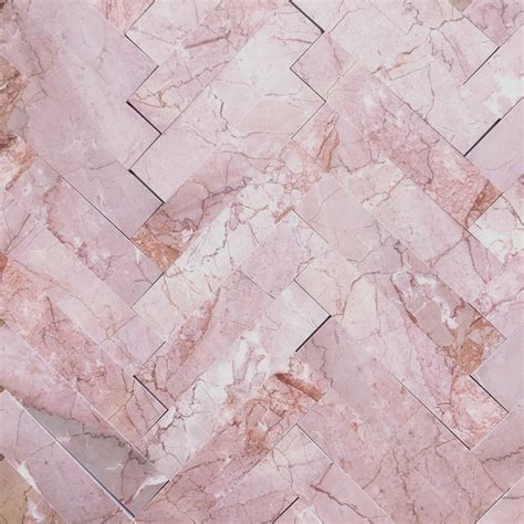 Pink Marble and Black Terracotta Star Flooring