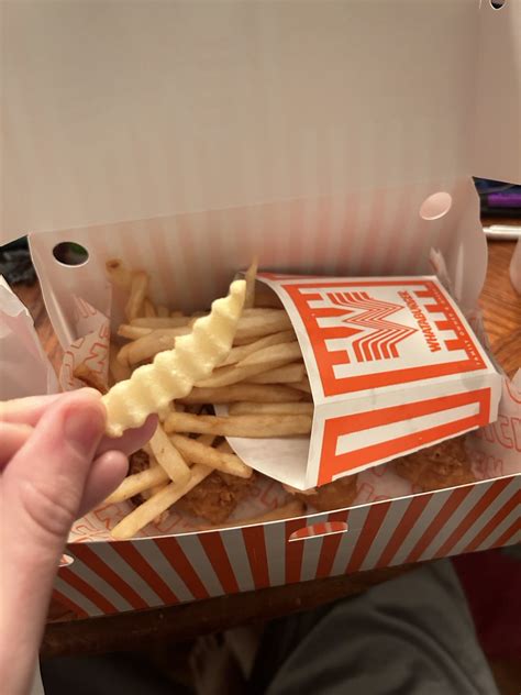 There was a single crinkle cut fry in my order this evening 🤔 : r/texas