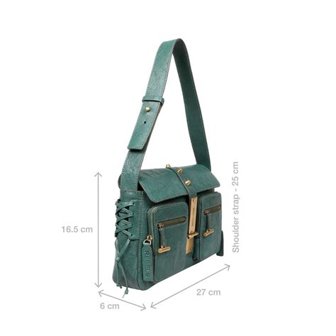 Buy Hidesign Guevara 02 Green Women's Shoulder Bag - (28 X 20 X 6 Cms ...