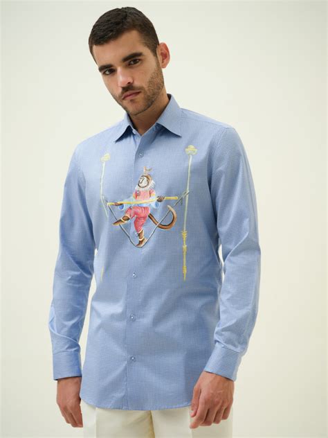 Balancing - Blue checks Shirt – Amrit Dawani