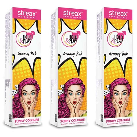 Buy STREAX PROFESSIONAL HOLD & PLAY FUNKY COLOURS - GROOVY PINK 100 G X ...