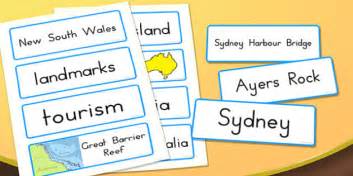 Famous Australian Landmarks Word Cards (teacher made)