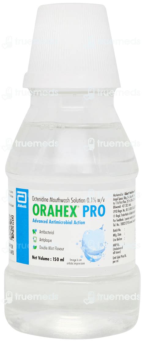 Orahex Pro Mouth Wash 150 Ml - Uses, Side Effects, Dosage, Price | Truemeds