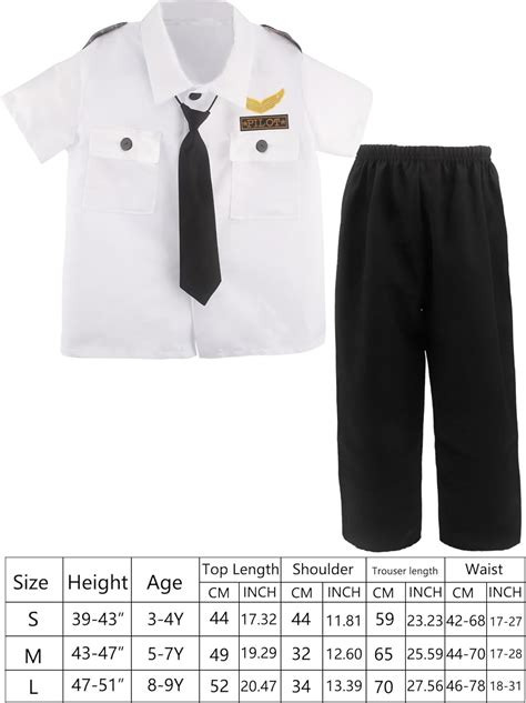 Puteraya Children Pilot Costume Set Captain Uniform India | Ubuy