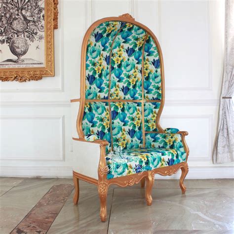 Balloon chair sofa inspired by Louis XV – Parrot & Lily Pvt Ltd