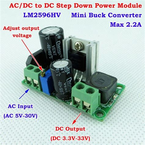LM2596HV ACDC to DC 3.3V 5V 6V 9V 12V 24V Buck India | Ubuy