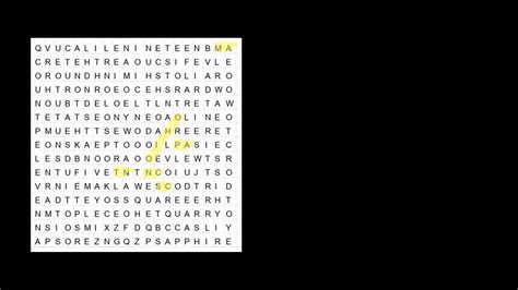 Word Search Secret Message in There's Treasure Inside
