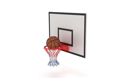 3D Wall Basketball Hoop V2 Model - TurboSquid 2010669