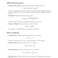 Formula Sheets: Digital Voltmeter (DVM) - Electrical and Electronic ...
