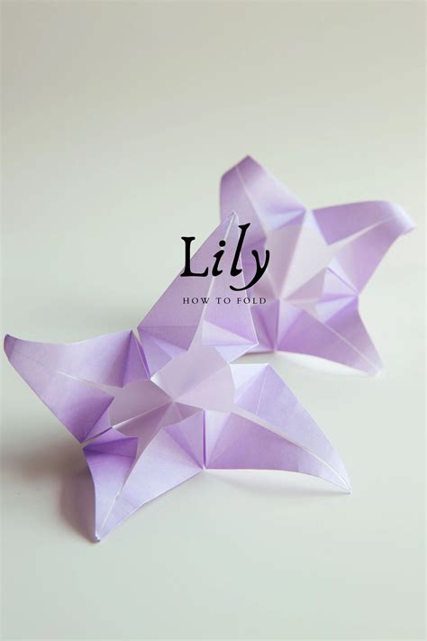 Origami Lily Tutorial 的图像结果
