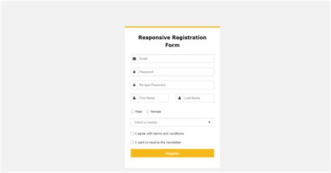 CSS Tutorial Registration Form 的图像结果