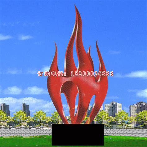 红色抽象飘带不锈钢景观雕塑 火焰红代表着生命_高端金属制品-站酷ZCOOL